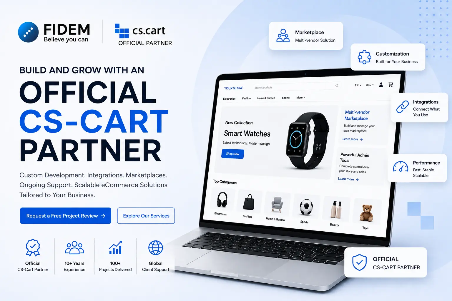Fidem official CS-Cart partner development services