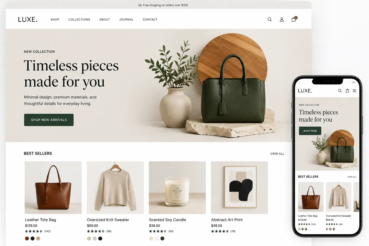 Shopify redesign and conversion optimization project